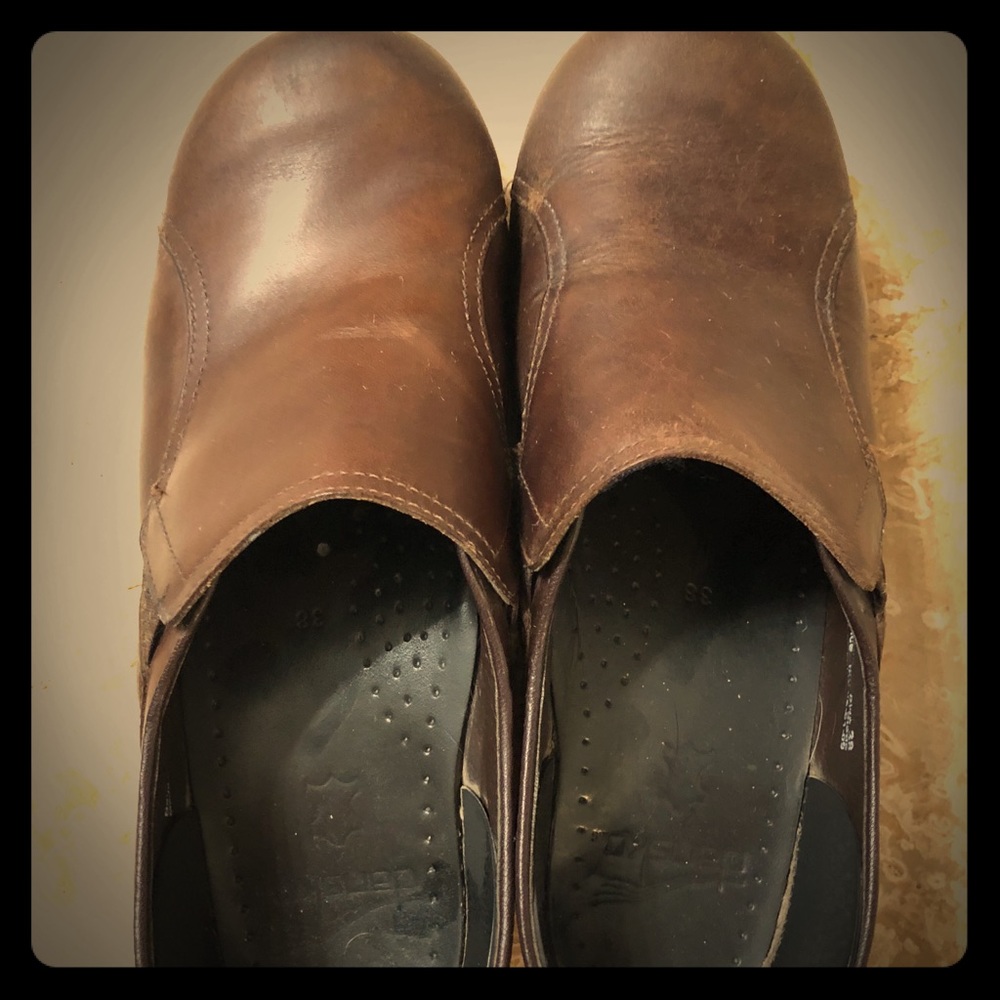 Brown leather Dansko shoes